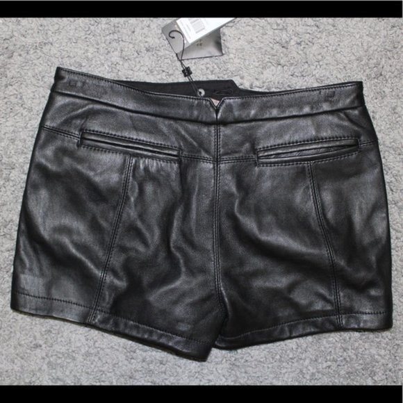 BCBG “Andre” Leather Shorts - Picture 2 of 3